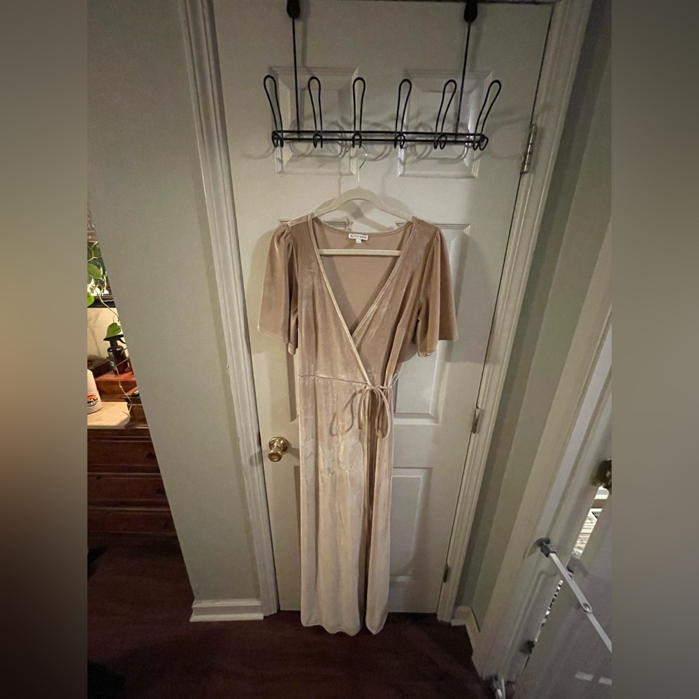 Meghan Velvet Wrap Maxi Dress